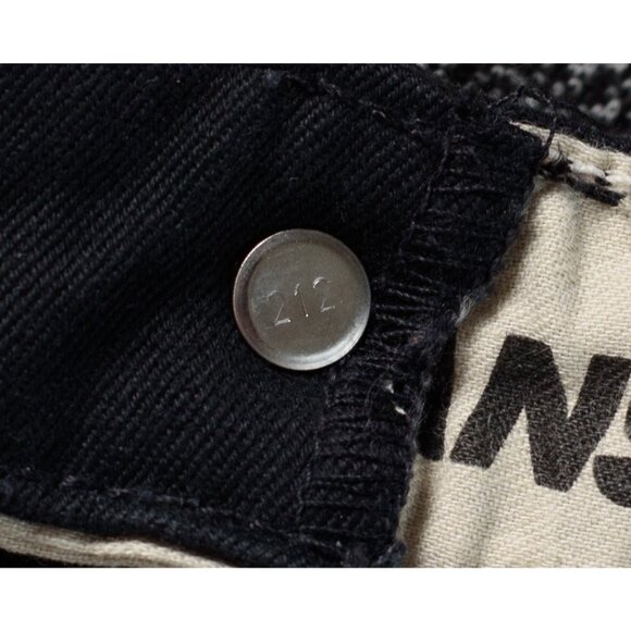 Vintage Levi's White Tab Size 30 Black Denim Jean Shorts Made in Canada Y2K 90s - Picture 4 of 7